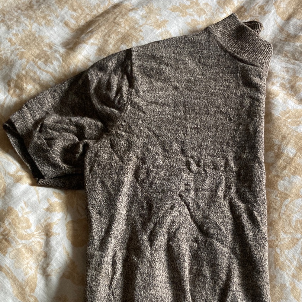 Simple Women's Turtleneck Sweater in Dark Brown